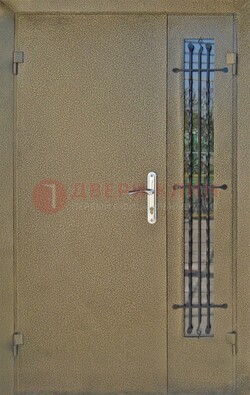 Входная дверь Порошок со стеклом и ковкой ПЛ-20